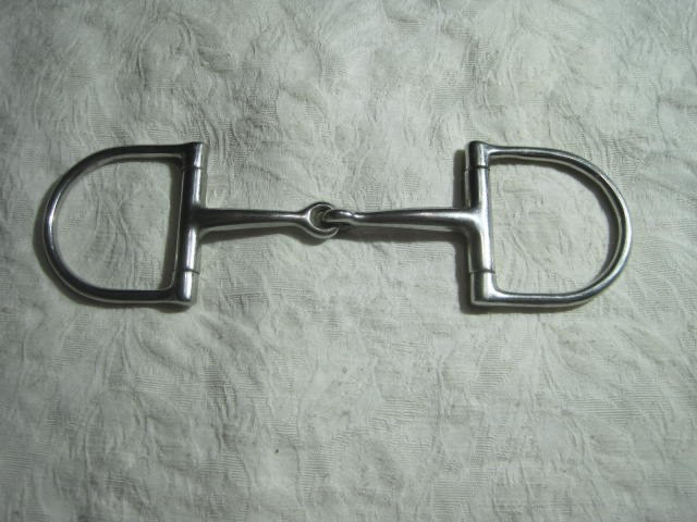 Dee Ring Snaffle Bit Single Jointed Stainless Steel 4'' Horse Bit