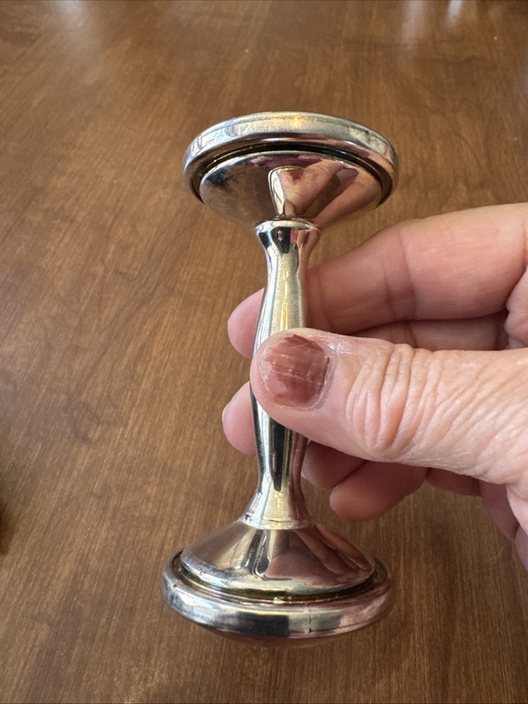 Antique VTG 1940s Silverplate Baby Rattle Keepsake Collectible Baby Shower