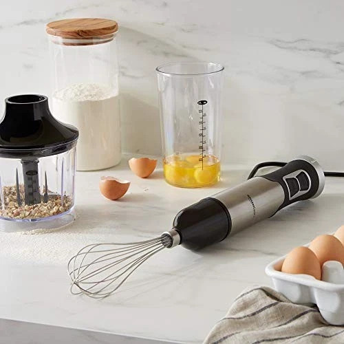 Amazon Basics Multi-Speed Immersion Hand Blender for Kitchen Mixing, 500 Watt
