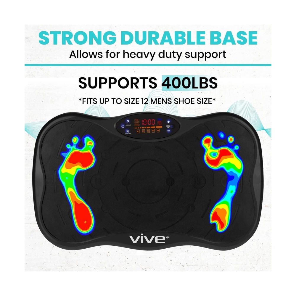 Vive Vibration Plate Exercise Machine - Shake Plate Vibration Platform with R...