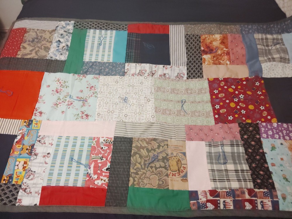 quilt/throw handmade 66 1/2 Length 41 1/2 Width