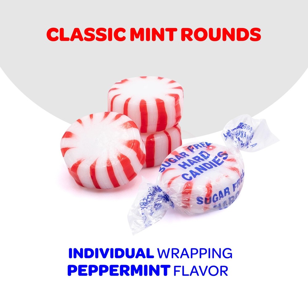 Sugar Free Peppermint Mints - 1 lb Pack Approx. 90 Count