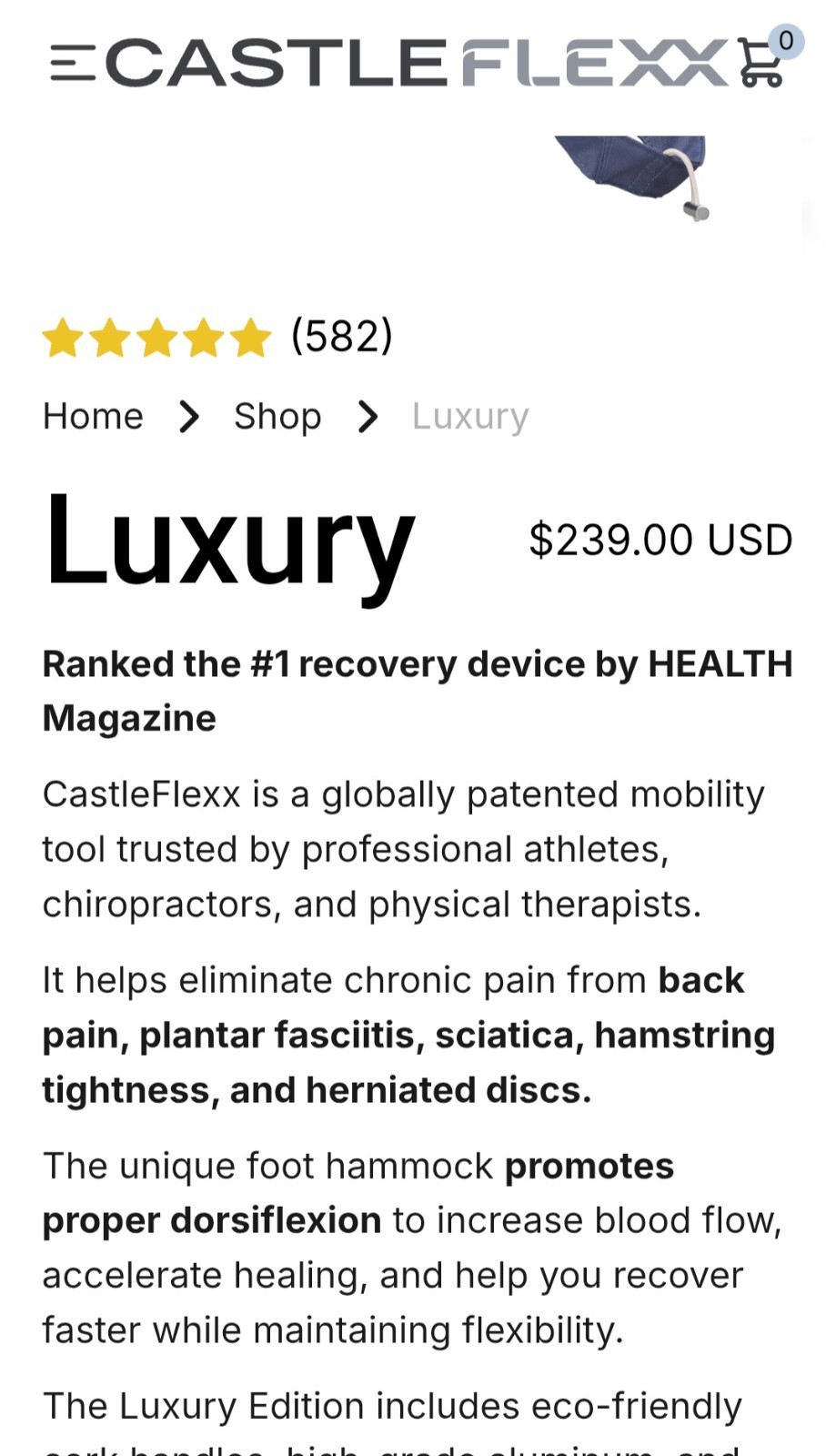 CastleFlexx Sport Mobility/Full Body Strengthening Device Large 5’9’’ to 6’2’’