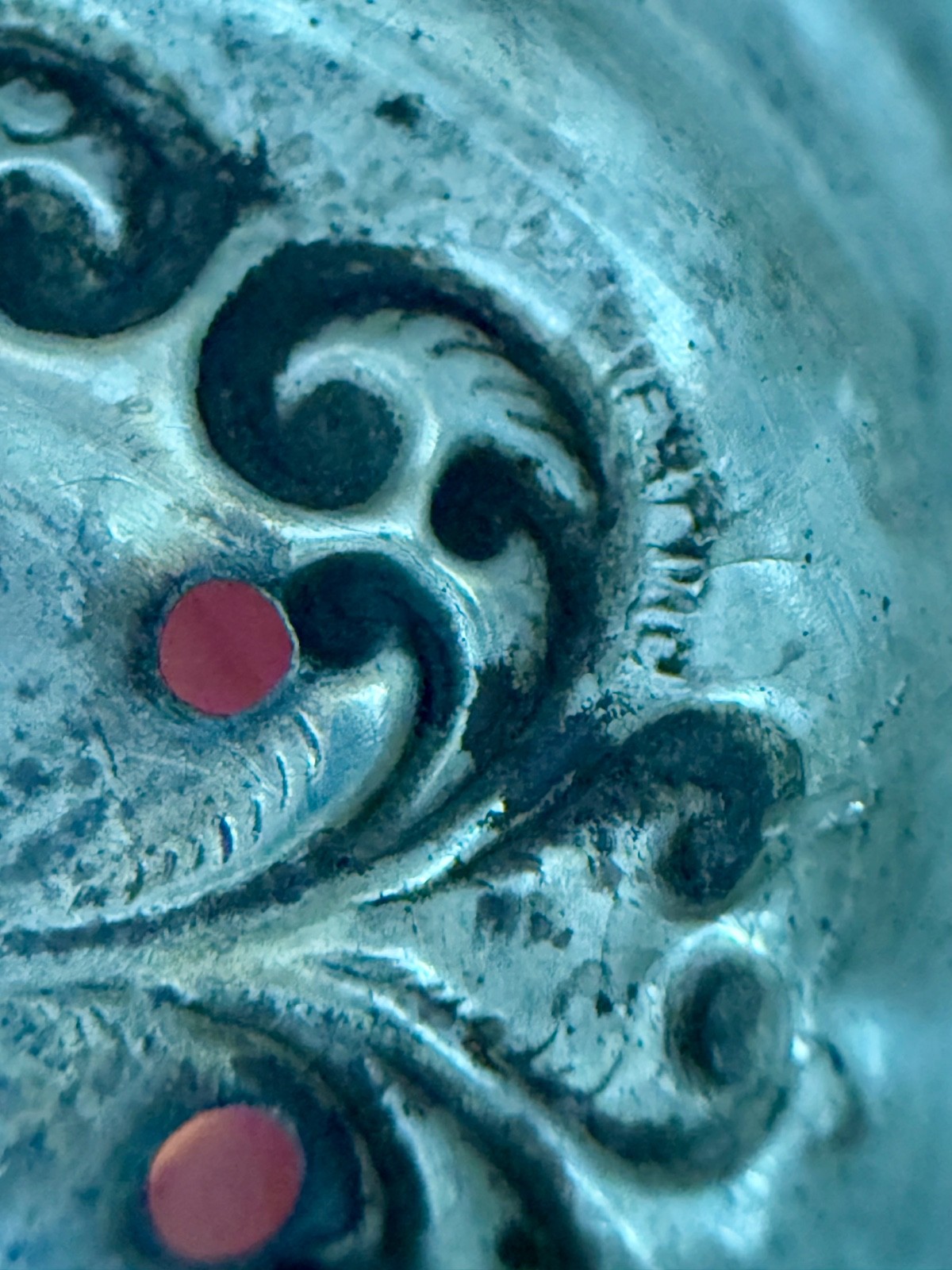 Antique beautiful cut glass with Gilded sterling lids salt and pepper shakers