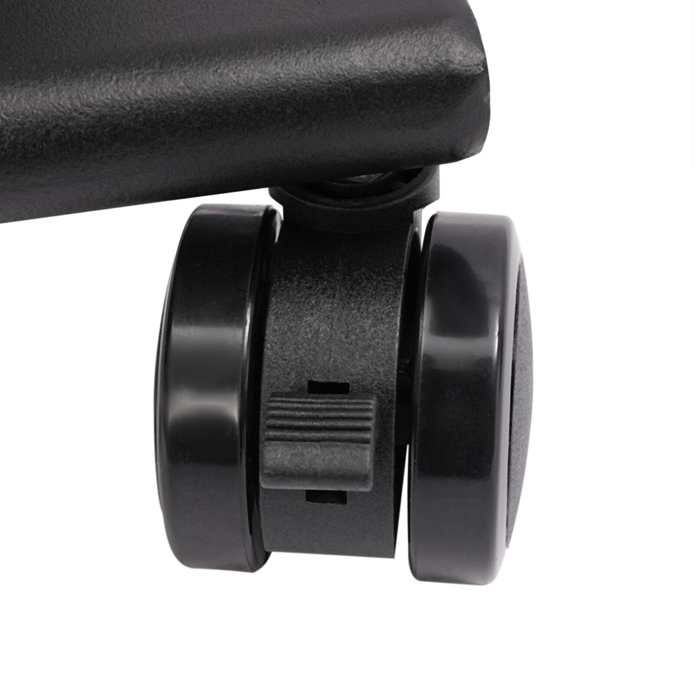 Adjustable 25.5“ Rolling Podium Desk Standing Lifting Computer Desk Black