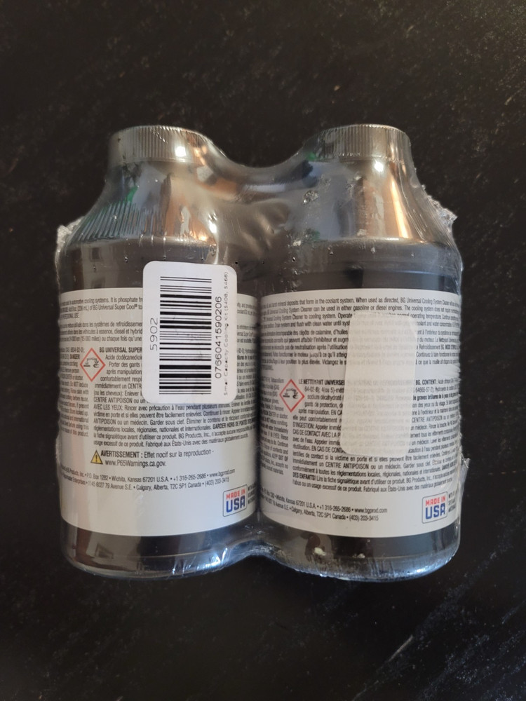 BG Universal Cooling System Cleaner + BG Universal Super Cool 2 NEW 8 oz