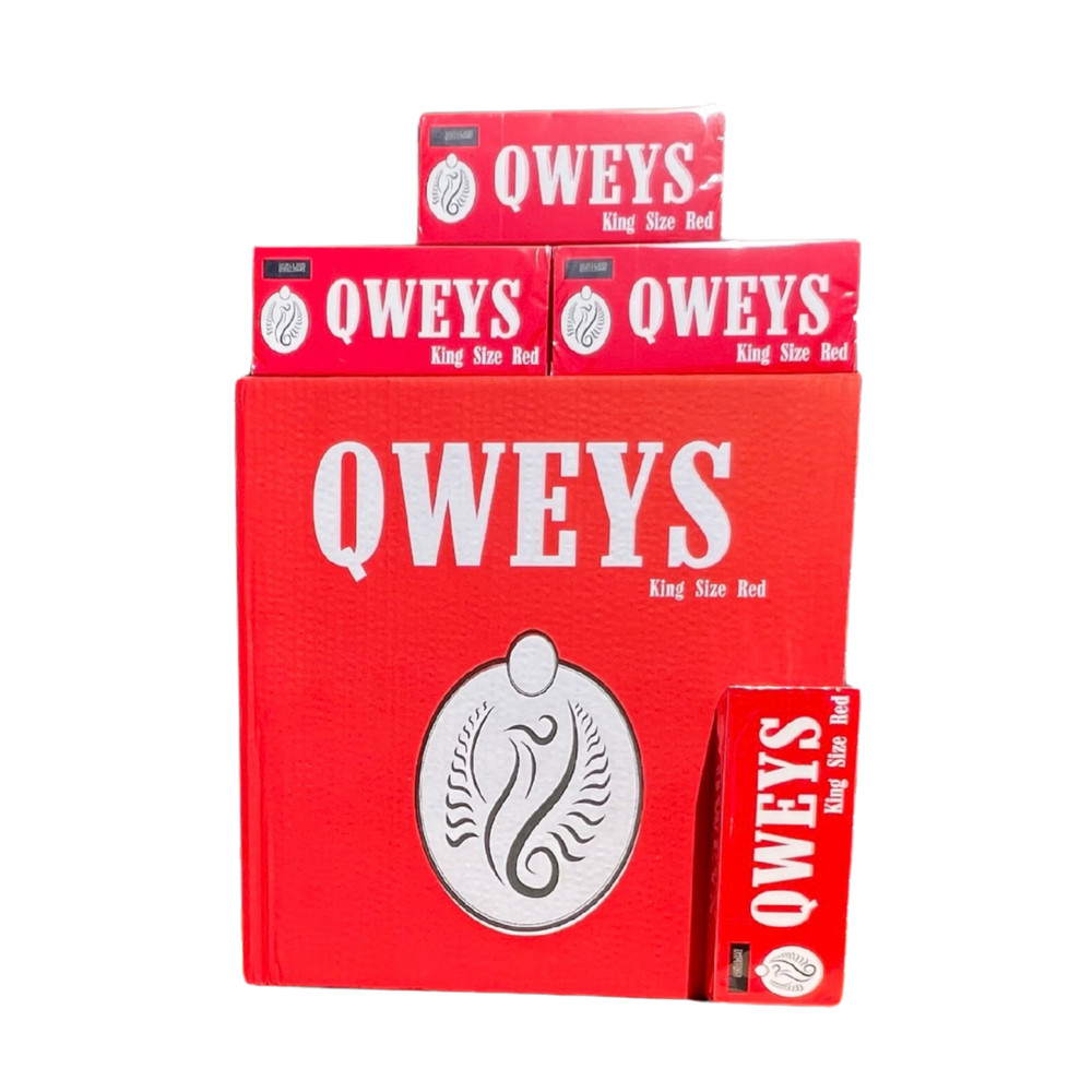QWEYS King Size Red Cigarette Filter Tubes Full Case 50 BOX