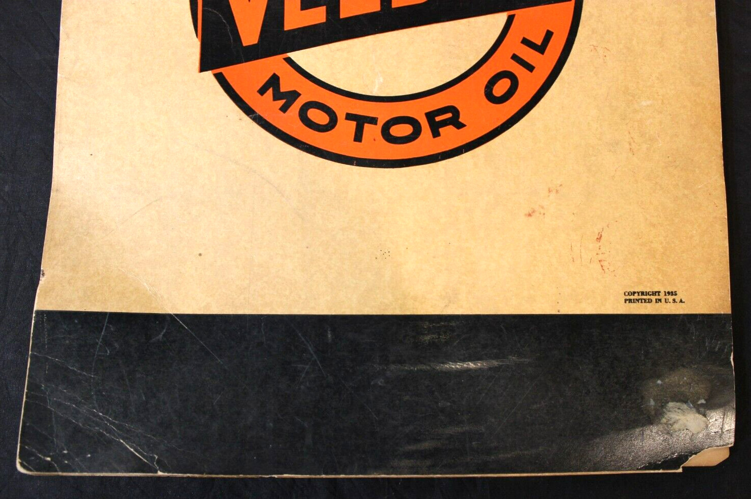 VTG. 1935 VEEDOL MOTOR OIL DEALER LUBRICATION GUIDE ~ TIDE WATER OIL COMPANY