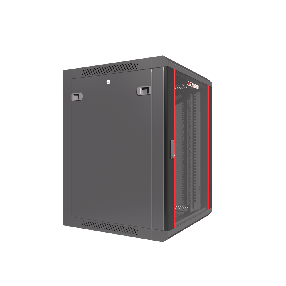 Server Rack 12U Wall Mount Cabinet Locking Networking Data Enclosure Glass Door