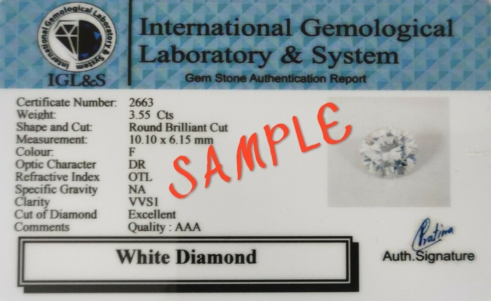 3 ct. Off-White Oval Cut lab created diamond Engagement ring -Certified