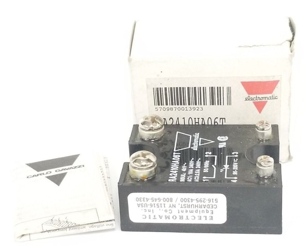 NIB ELECTROMATIC RA2410HA06T SOLID STATE RELAY ZERO SW 240V, 10A, TRIAC