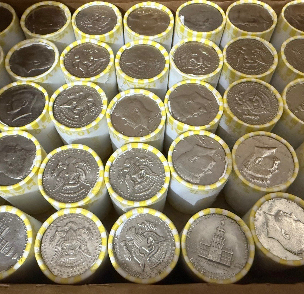 $10 Kennedy Half Dollar Unsearched Loomis Bank Rolls 20 Coin Roll
