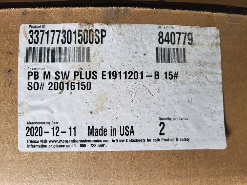 SURPLUS NEW MORGAN 337177301500SP Pyro-Bloc Modules Superwool Plus E1911201-B