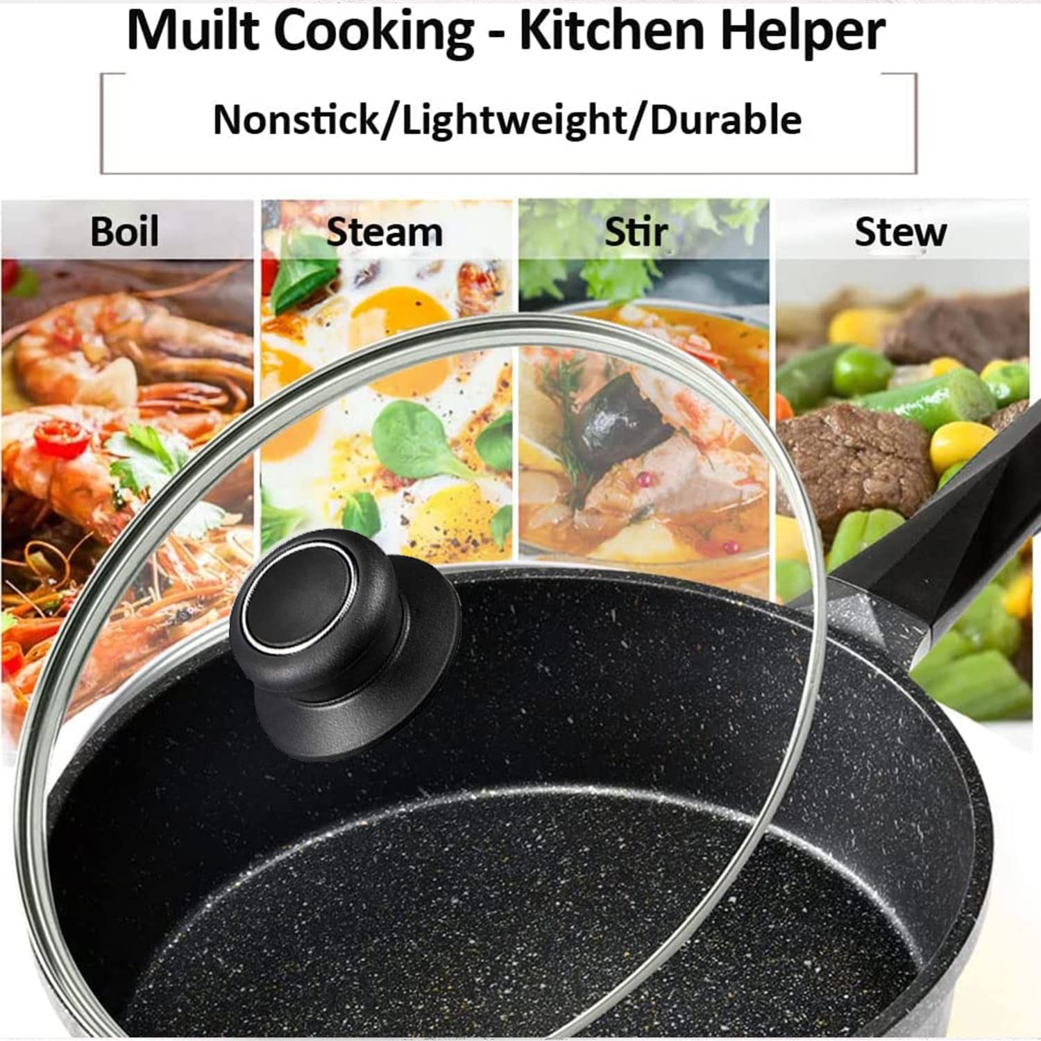 10.5 Inch Pan Lid, Frying Pan Lid, Fry Pan Lid, Skillet Lid, Pan Lid with Han...