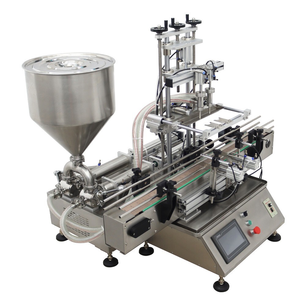 New Double Head 110V Desktop Fully Automatic Paste Filling Machine 100-1000ml