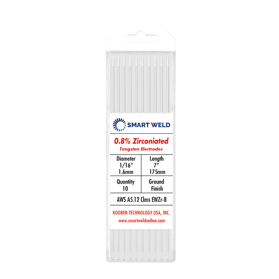 White WZ8 TIG Welding Tungsten Electrodes (.040 1/16 3/32 1/8 and Assorted Pack)