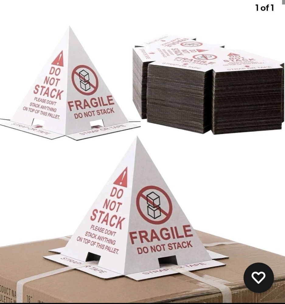 Dunzoom 60 Pcs Do Not Stack Cones 8 x 8 x 10" Do Not Stack Pallet Cones...READ!!