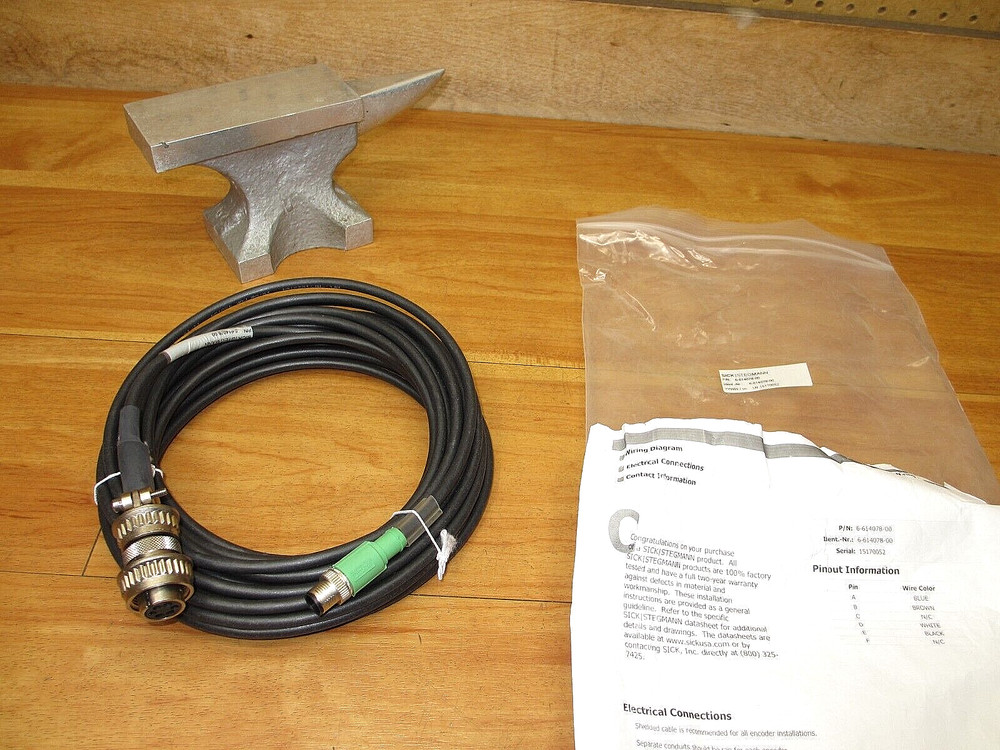 Sick 6-614078-00 *NEW* Encoder Cable Assembly Stegmann Cordset