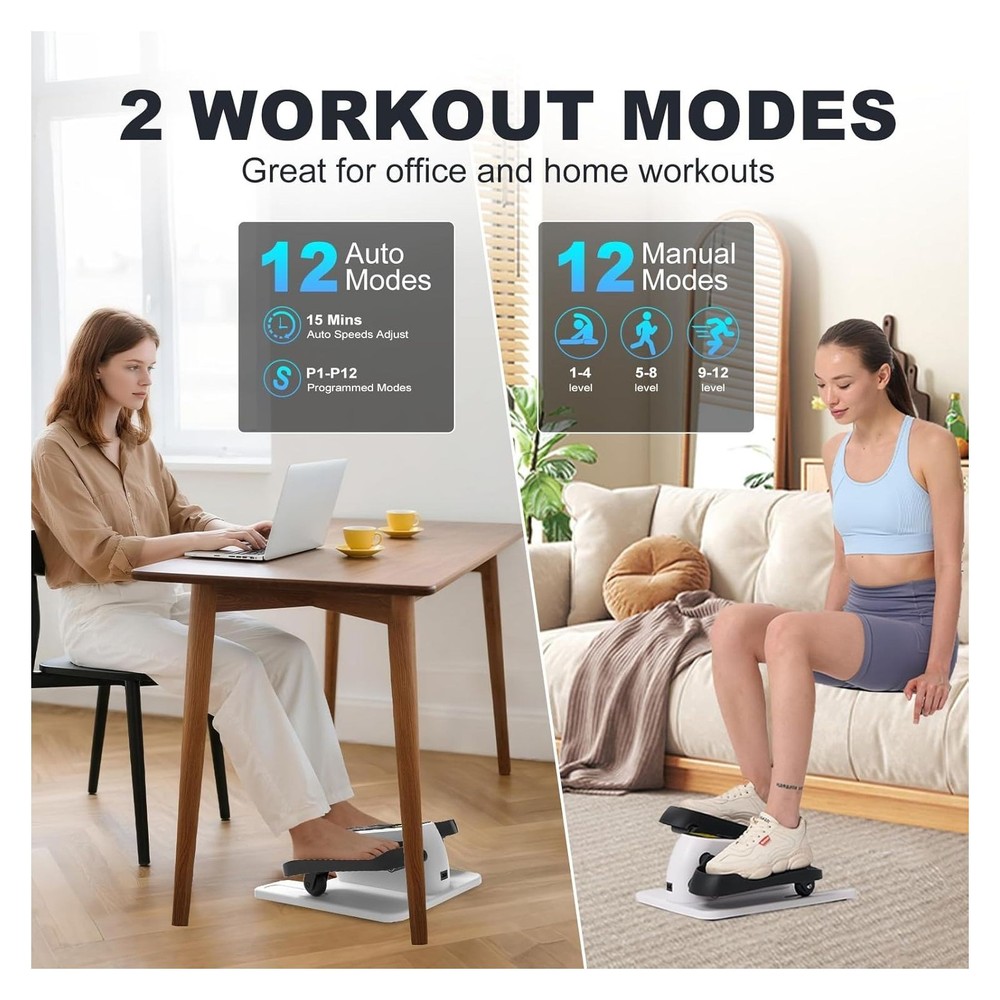 Under Desk Elliptical Machine, Mini with remote, 12 speeds