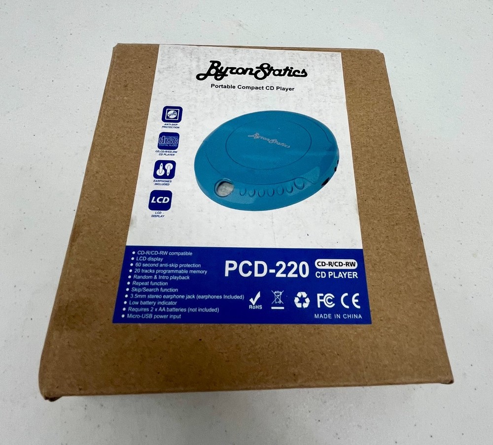 Byron Static Compact Portable CD player