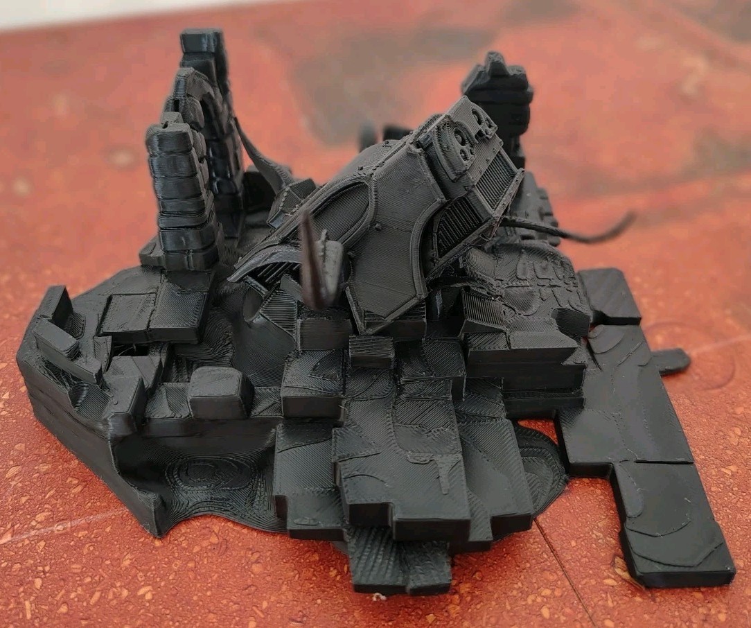 Warhound Titan Wreck Perfect Warhammer Terrain Ruin Objective Marker Set / Lot