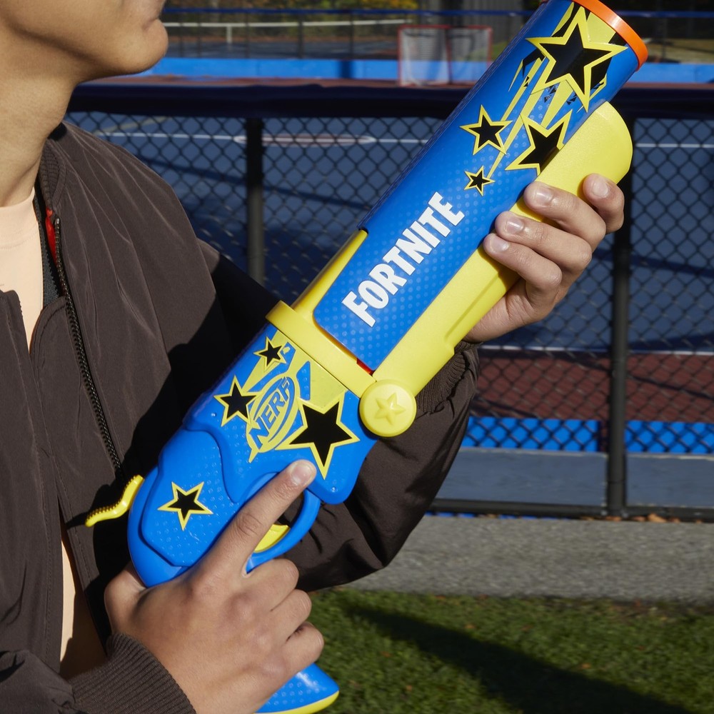 Nerf Fortnite Half Tone Hero Blaster, Bonus Code to Unlock Medium, Multicolor