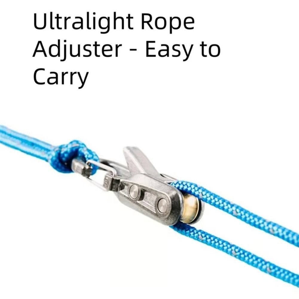 6 Hooks Rope with Roller Tensioner Lock Buckle Tie Down Rope Cargo Tightening US