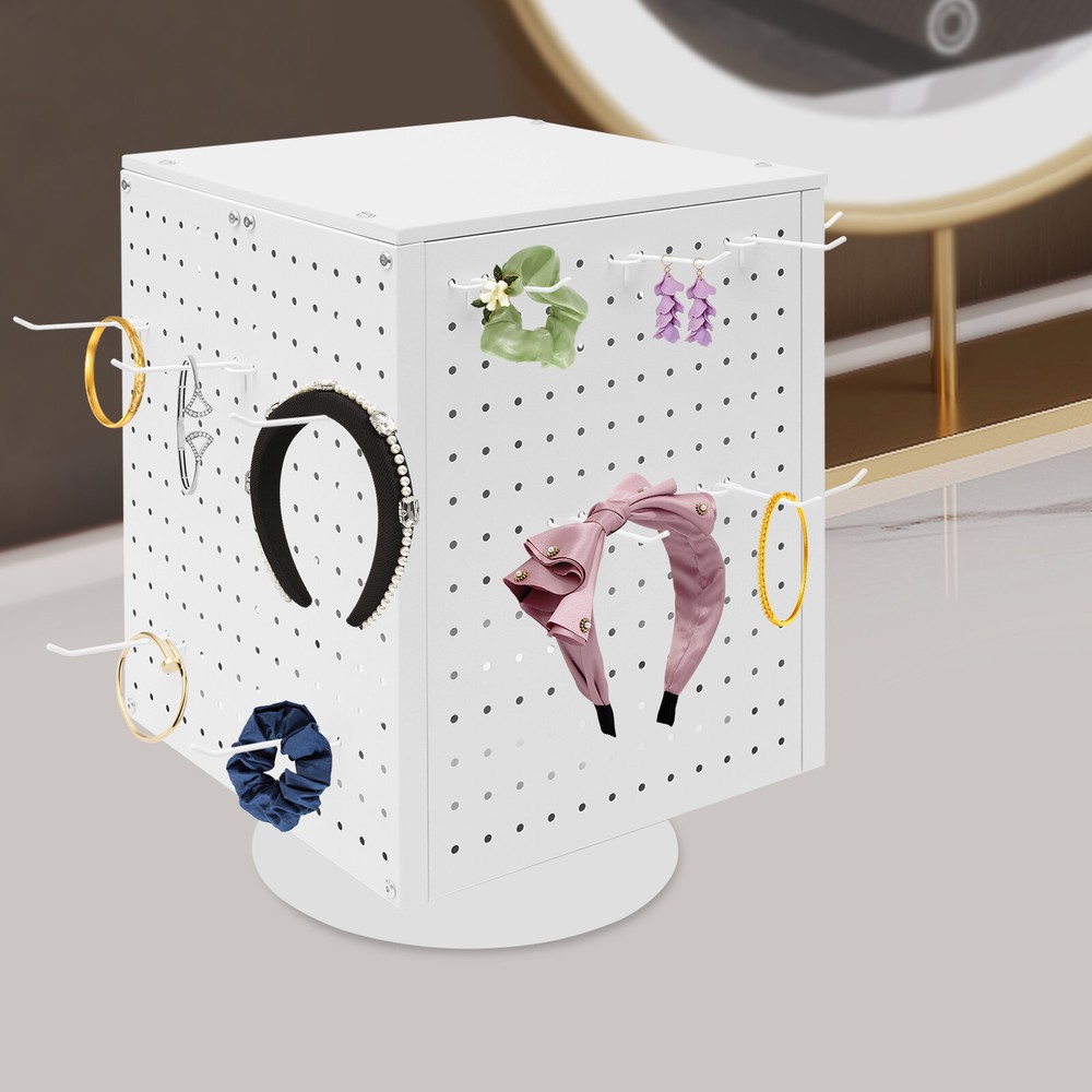 Pegboard Rotating Display Stand,4 Sided PegBoard Display, PegBoard Display Stand