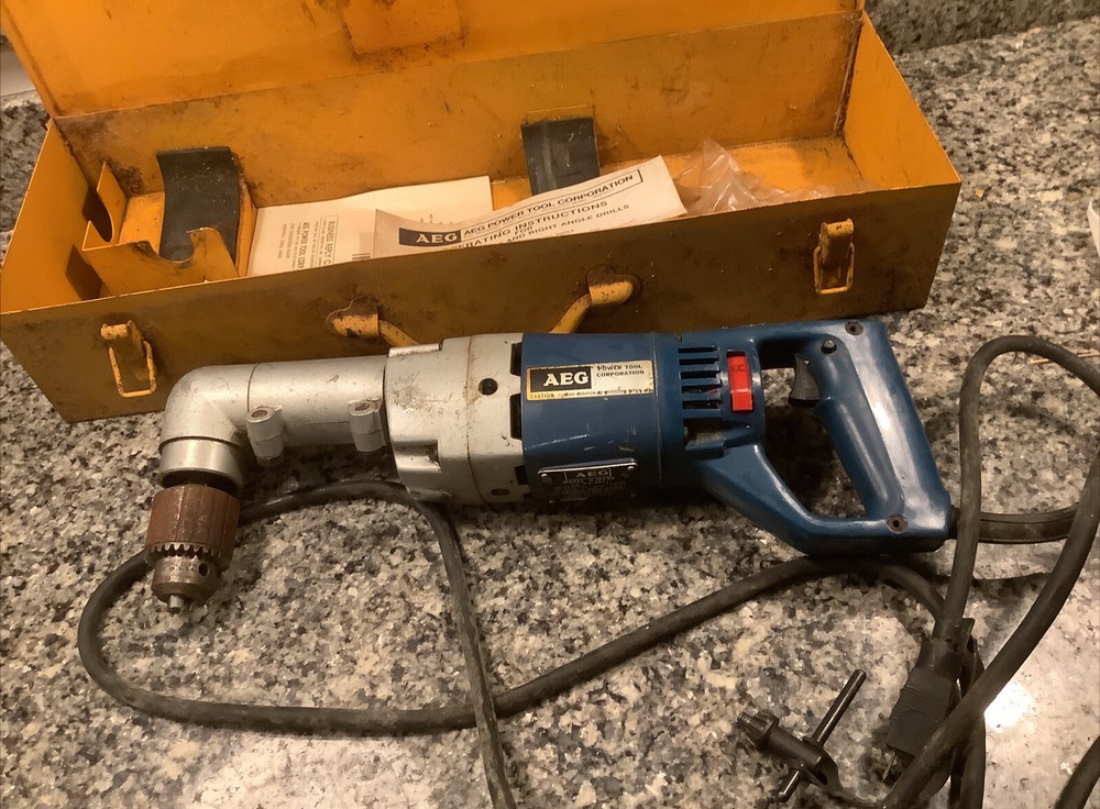 AEG Corded 1/2" Drill And Right Angle Drill Model D-122rk
