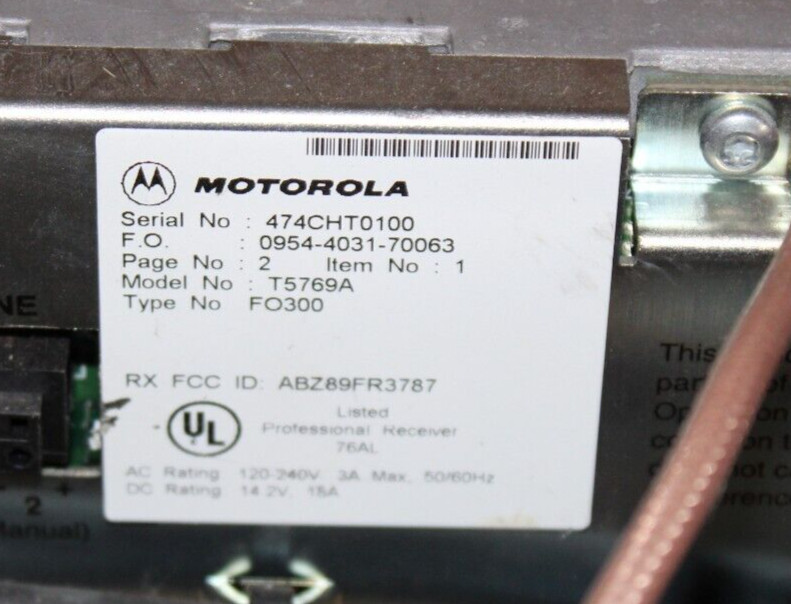 Motorola MTR 2000 T5769A