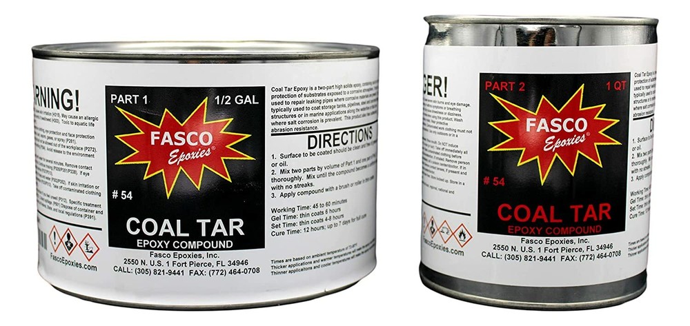 Fasco #54 - Coal Tar Epoxy - 3 Quart Kit