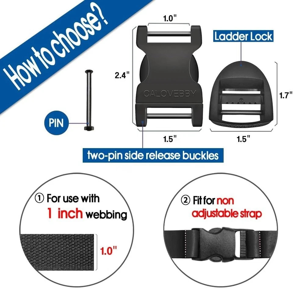 Buckle Quick Side Release Buckle Adjustable No Sewing Plastic Replacement