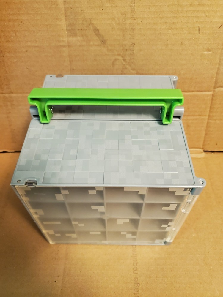 Minecraft Mini Figure Collector Case Stone Cube Playset Storage & Display Box.