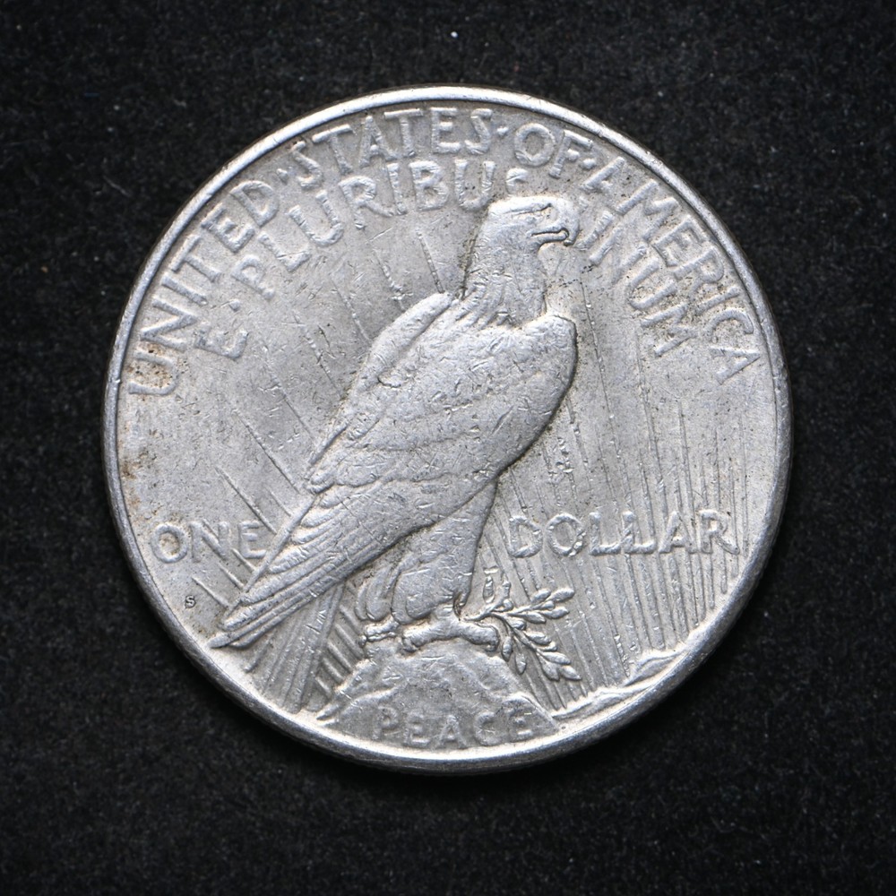 1925-S Peace Silver Dollar XF (cn16097)