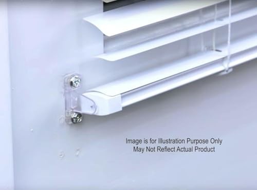 pcs Mini Blind Hold Down Brackets Clear Plastic W/ 1" Screws 4