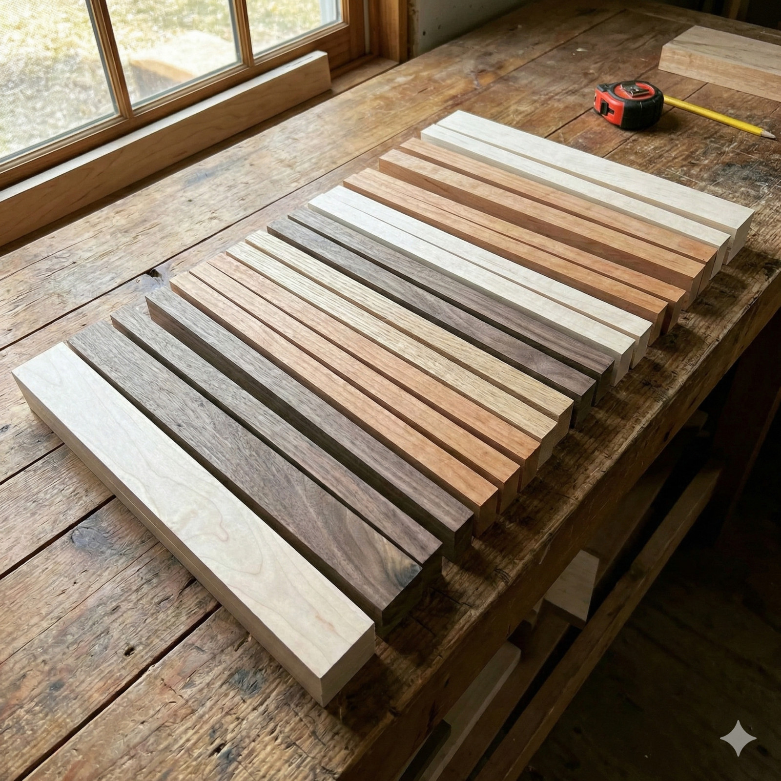 Hardwood Hobby Pack – 21 Piece Variety Bundle 3/4" X 1.5" X 12"