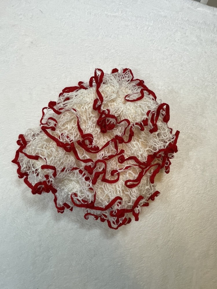 Crazy Cute Red And White Crochet Stocking Cap - Super Unique!