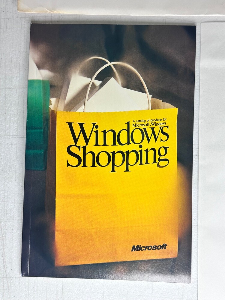 1988 Microsoft Windows Shopping Catalog Pack w/ Letter Envelope Vintage PC