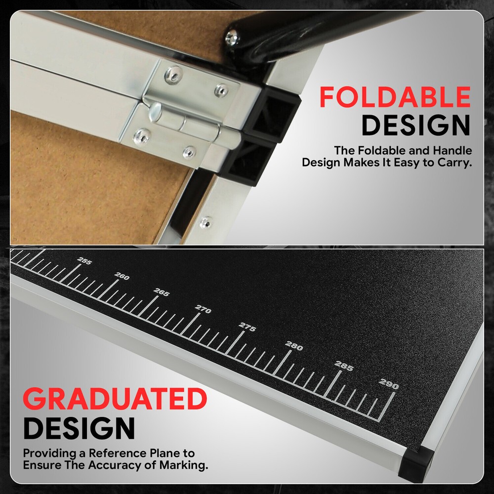 Portable Multi-Functional Measurable Folding Work Table Workbench w/ Handle