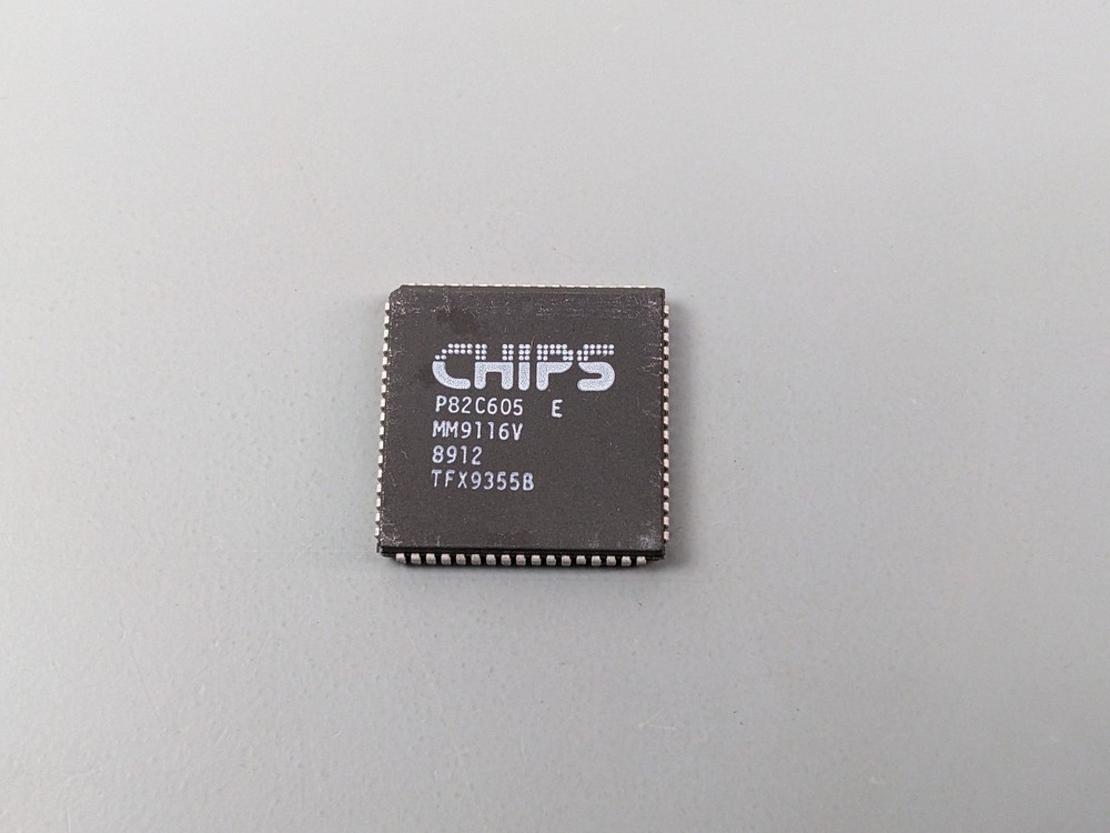 Chips P82C605 XT/AT Chipset IC, PLCC, Good