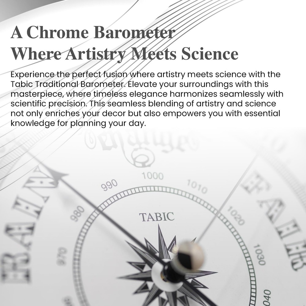 Mariner MkII Traditional Barometer Range Chrome - Classic White Dial