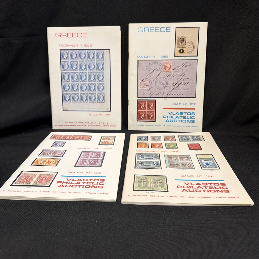 4 Dated Auction Catalogues Greece 2983-84-85