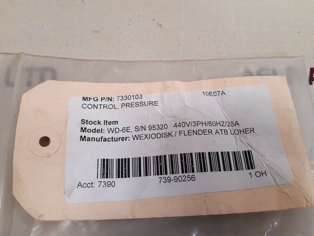 Wexiodisk 7330103 Pressure Control Switch WD-6E