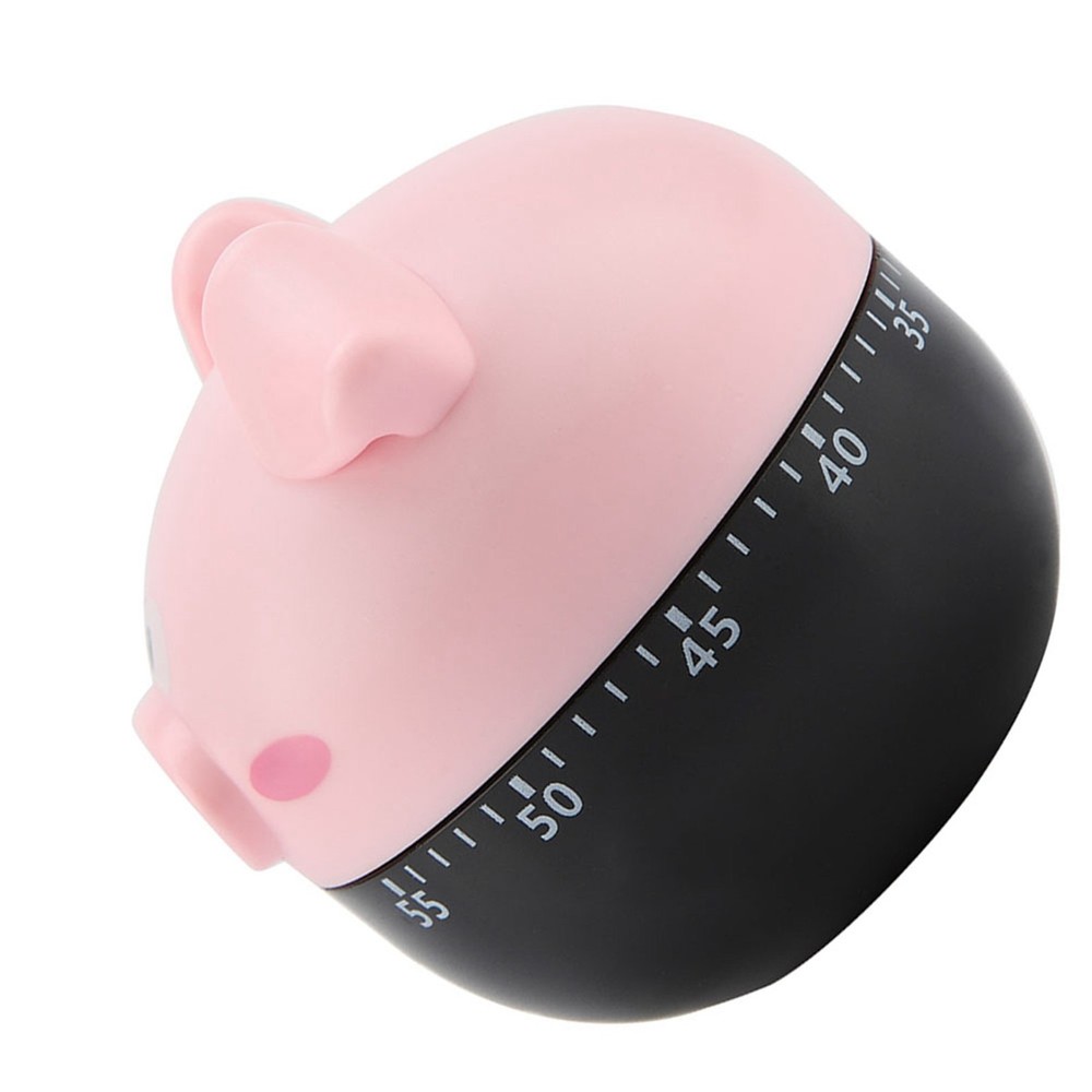 Cartoon Pig Kitchen Mechanical Timer Pink