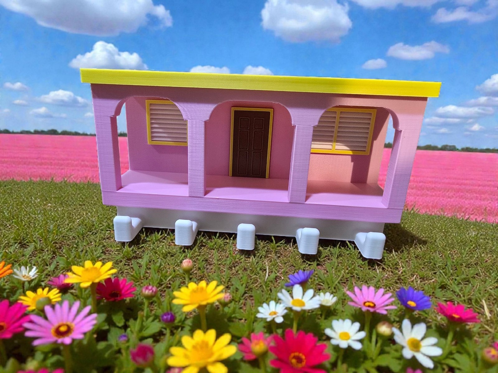 La Casita Bad Bunny Inspired 3D Printed Key Holder | Colorful Home Decor