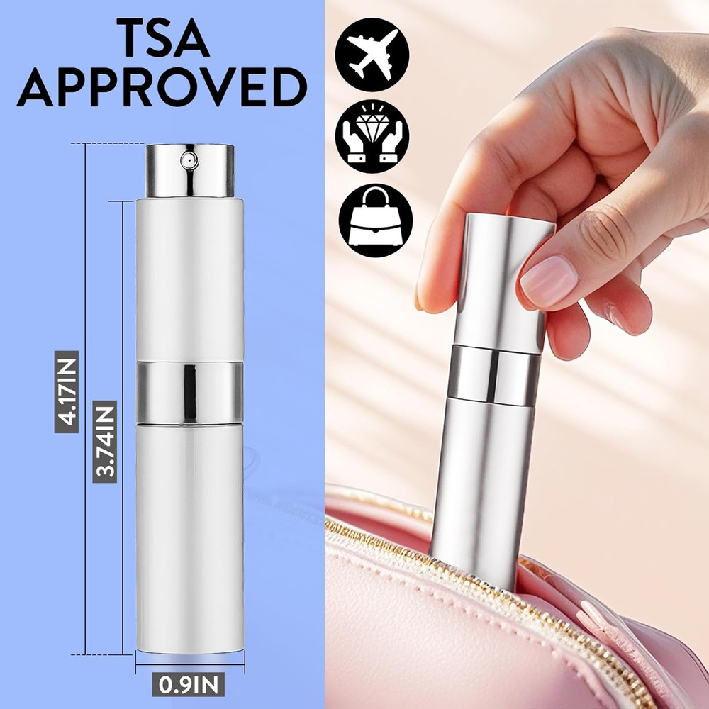 6 Pack 8ML Empty Perfume Atomizer Cologne Travel Spray Bottle for Refill