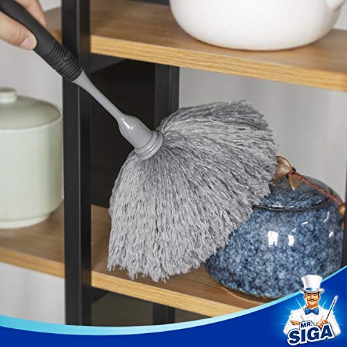 Microfiber Delicate Duster, Comfortable Non Slip Handle, Detachable Washable