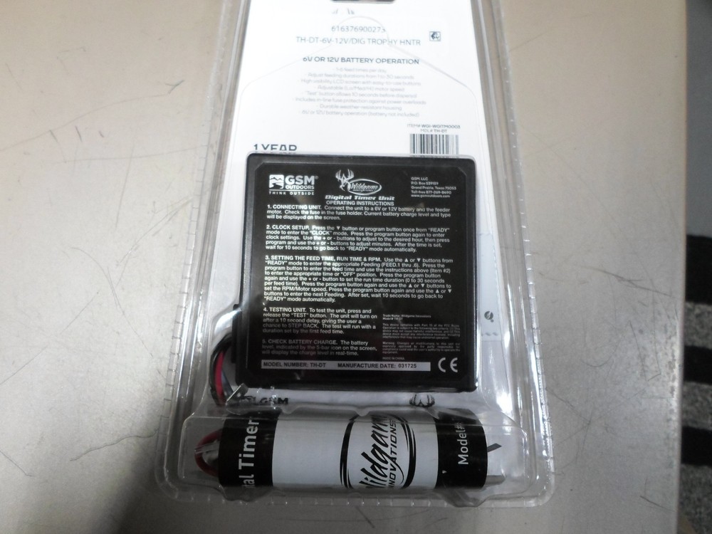 Wildgame Innovations TH-DT 6V or 12V Digital Timer Controller