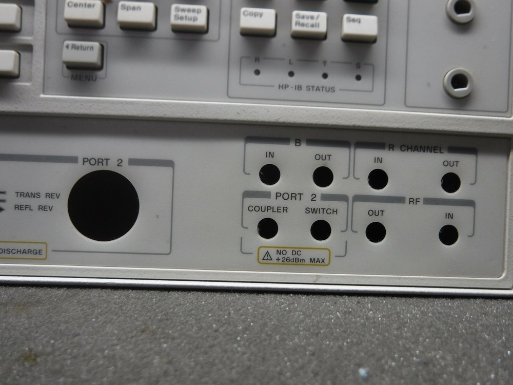 Agilent, 8753ES, 30 kHz, S-Parameter Network Analyzer Front Panel (Used)