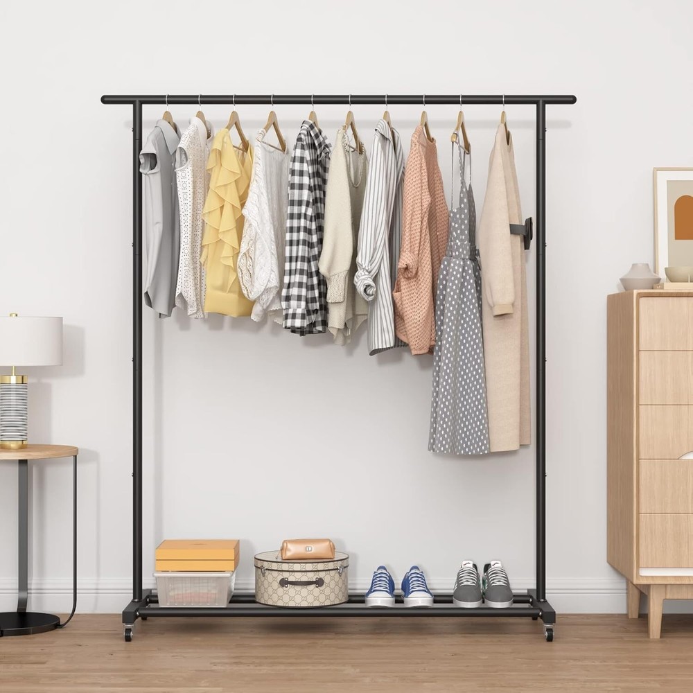 Perchero de ropa con ruedas ajustable Percha independiente para prendas